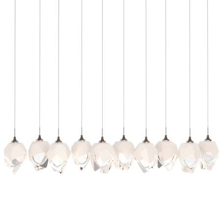 A large image of the Hubbardton Forge 131143 Bronze / White / Clear