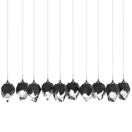 A large image of the Hubbardton Forge 131143 Dark Smoke / Black / Clear