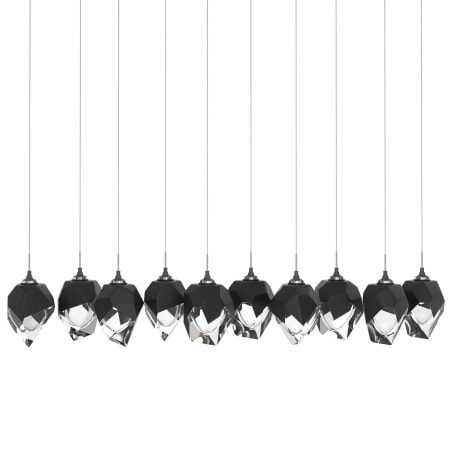 A large image of the Hubbardton Forge 131143 Natural Iron / Black / Clear