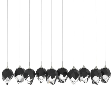 A large image of the Hubbardton Forge 131143 Sterling / Black / Clear