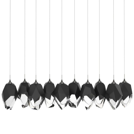 A large image of the Hubbardton Forge 131144 Natural Iron / Black / Clear