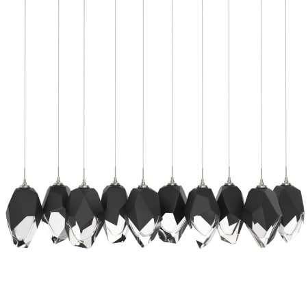 A large image of the Hubbardton Forge 131144 Sterling / Black / Clear