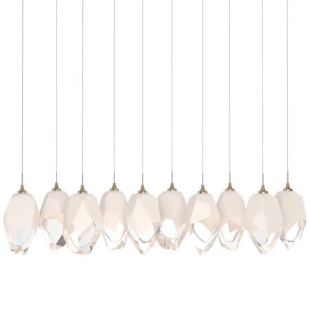 A large image of the Hubbardton Forge 131144 Modern Brass / White
