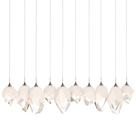 A large image of the Hubbardton Forge 131145 Bronze / White / Clear