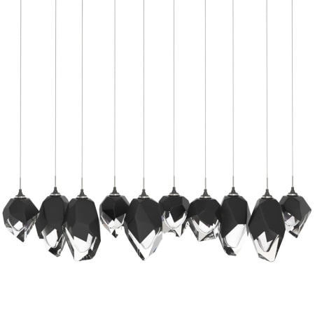 A large image of the Hubbardton Forge 131145 Natural Iron / Black / Clear