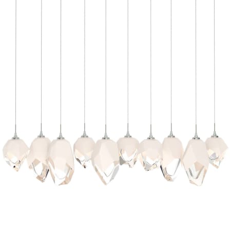 A large image of the Hubbardton Forge 131145 Vintage Platinum / White / Clear