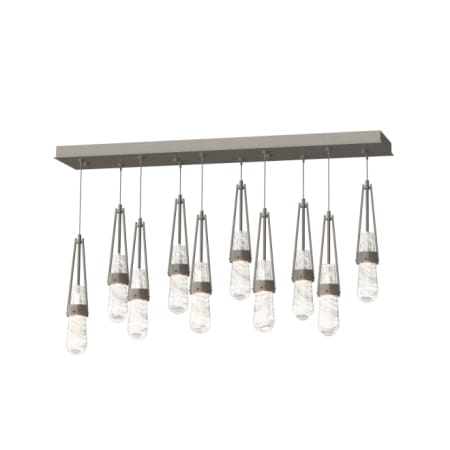 A large image of the Hubbardton Forge 131200 Dark Smoke / Clear White Threading