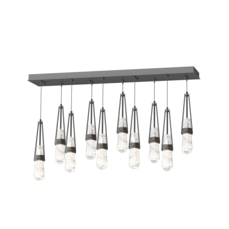 A large image of the Hubbardton Forge 131200 Black / Clear White Threading