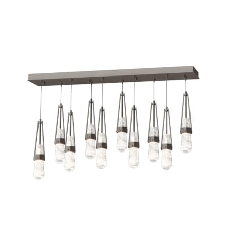 A large image of the Hubbardton Forge 131200 Oil Rubbed Bronze / Clear White Threading