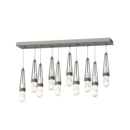 A large image of the Hubbardton Forge 131200 Natural Iron / Clear White Threading