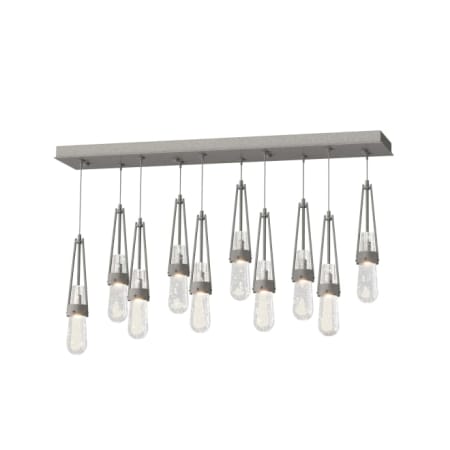 A large image of the Hubbardton Forge 131200 Natural Iron / Clear Bubble