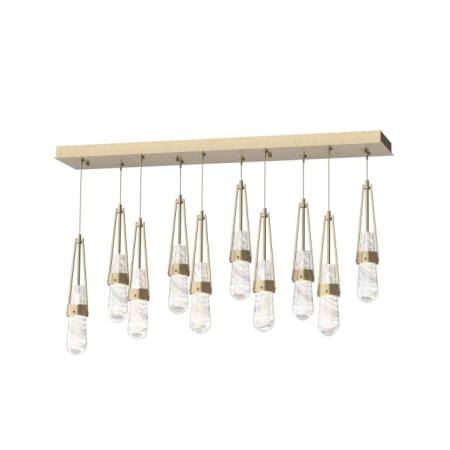 A large image of the Hubbardton Forge 131200 Soft Gold / Clear White Threading