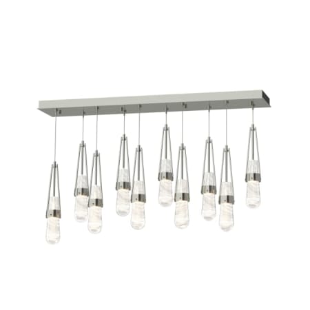 A large image of the Hubbardton Forge 131200 Sterling / Clear White Threading