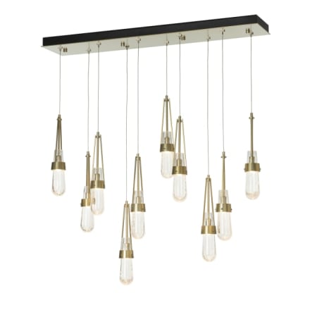 A large image of the Hubbardton Forge 131200 Modern Brass / Clear Bubble