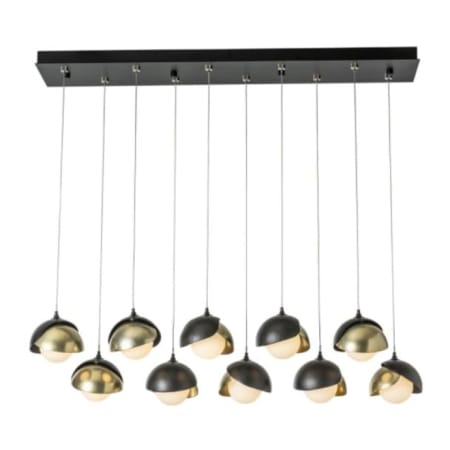 A large image of the Hubbardton Forge 131205-STANDARD Black / Modern Brass / Opal