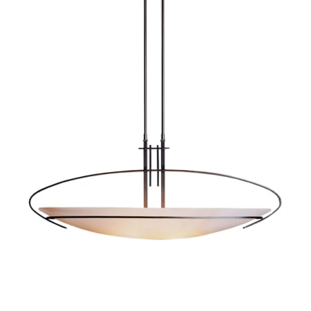 A large image of the Hubbardton Forge 134325-SHORT Dark Smoke / Opal