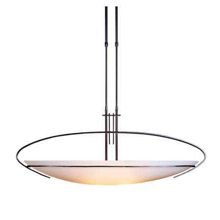 A large image of the Hubbardton Forge 134328-SHORT Dark Smoke / Opal