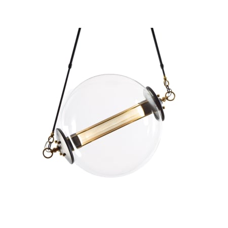 A large image of the Hubbardton Forge 134405-SHORT Brass / Black