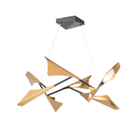 A large image of the Hubbardton Forge 135007-STANDARD Black / Soft Gold
