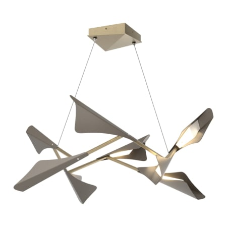 A large image of the Hubbardton Forge 135007-STANDARD Soft Gold / Dark Smoke