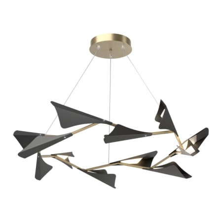 A large image of the Hubbardton Forge 135008-STANDARD Soft Gold / Black