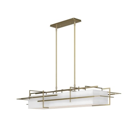 A large image of the Hubbardton Forge 136390-STANDARD Modern Brass / Natural Anna