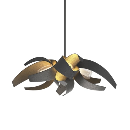 A large image of the Hubbardton Forge 136500 Black / Clear