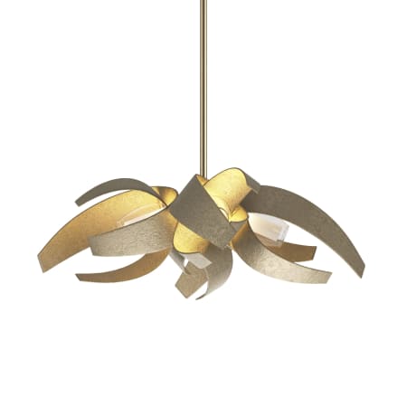 A large image of the Hubbardton Forge 136500 Soft Gold / Clear