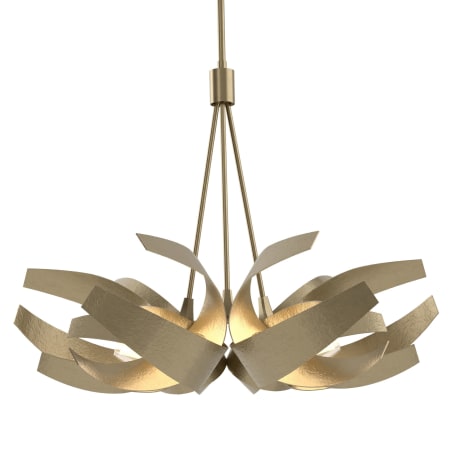 A large image of the Hubbardton Forge 136501 Soft Gold / Clear