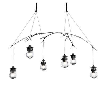 激安超特価 最大80%オフ  Hubbardton Forge 136560-1006 Black / Clear Kiwi 6 Light 37 その他