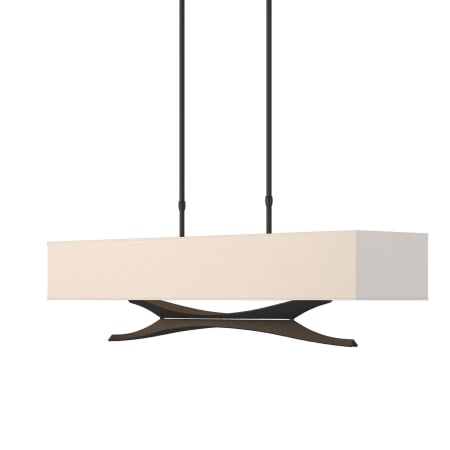 A large image of the Hubbardton Forge 137655-STANDARD Black / Flax