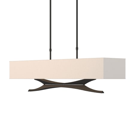 A large image of the Hubbardton Forge 137655-LONG Black / Flax