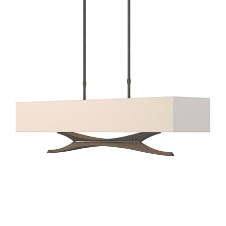 A large image of the Hubbardton Forge 137655-LONG Natural Iron / Flax