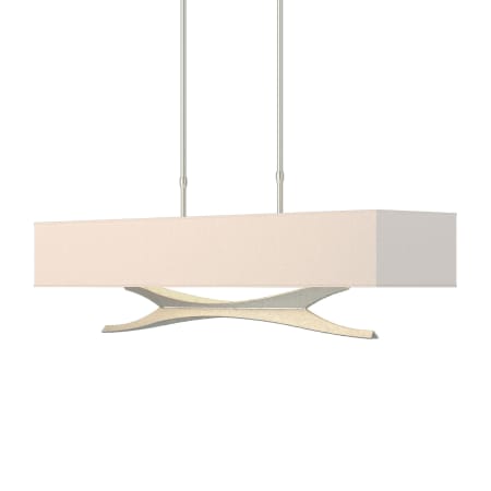 A large image of the Hubbardton Forge 137655-LONG Vintage Platinum / Flax