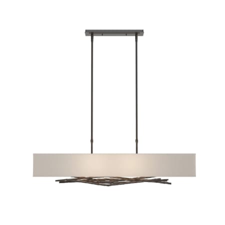A large image of the Hubbardton Forge 137660-STANDARD Oil Rubbed Bronze / Flax