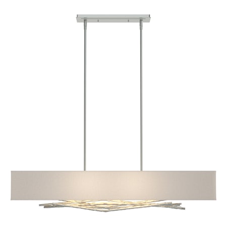 A large image of the Hubbardton Forge 137660-STANDARD Vintage Platinum / Flax