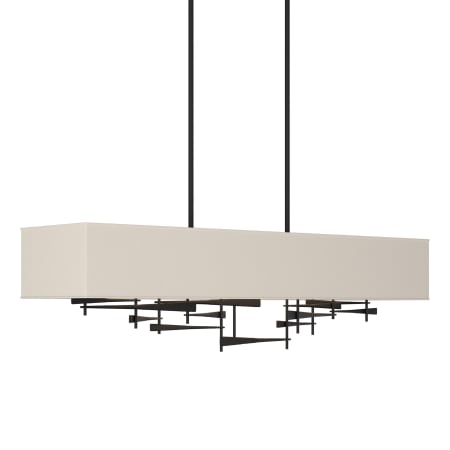 A large image of the Hubbardton Forge 137670-LONG Black / Flax