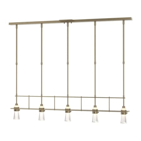 A large image of the Hubbardton Forge 137725 Soft Gold / Clear