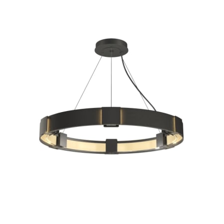 A large image of the Hubbardton Forge 138585-STANDARD Natural Iron / Clear