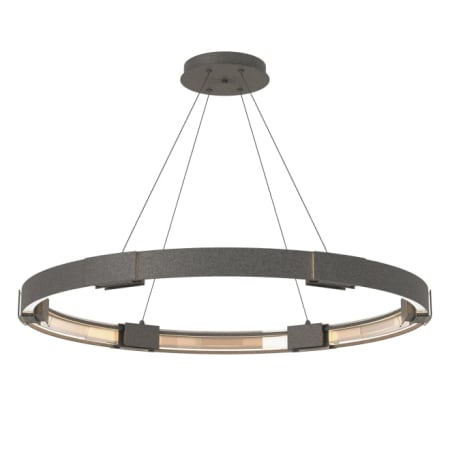 A large image of the Hubbardton Forge 138589 Natural Iron / Clear