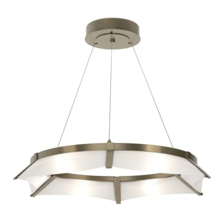 A large image of the Hubbardton Forge 138650-STANDARD Soft Gold / Spun Frost