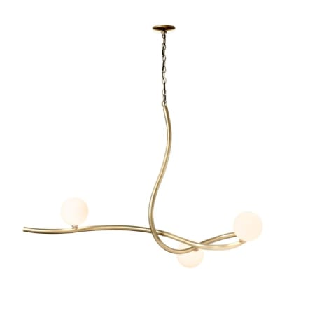 A large image of the Hubbardton Forge 139201 Modern Brass / Opal