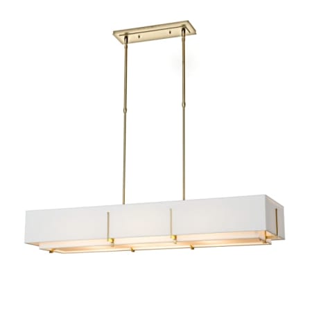 A large image of the Hubbardton Forge 139640-STANDARD Modern Brass / Natural Anna