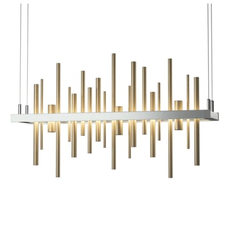 A large image of the Hubbardton Forge 139725-STANDARD Vintage Platinum / Soft Gold