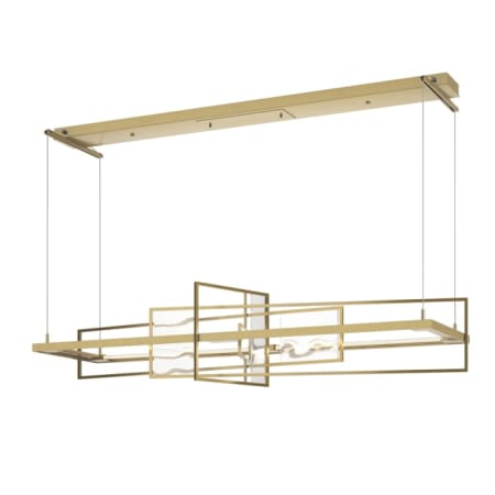 A large image of the Hubbardton Forge 139754-STANDARD Modern Brass / Aqualite
