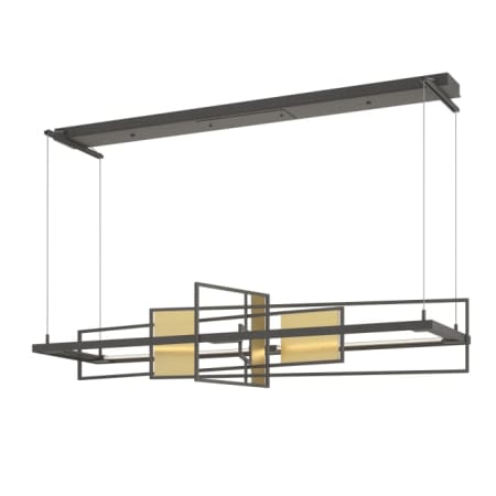 A large image of the Hubbardton Forge 139754-STANDARD Natural Iron / Modern Brass