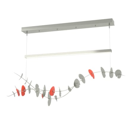 A large image of the Hubbardton Forge 139812-STANDARD Sterling / Satin Red