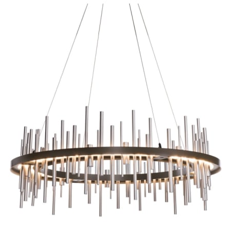 A large image of the Hubbardton Forge 139910-STANDARD Oil Rubbed Bronze / Vintage Platinum