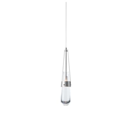 A large image of the Hubbardton Forge 161040-STANDARD Sterling / Clear