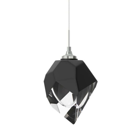 A large image of the Hubbardton Forge 161188 Vintage Platinum / Black / Clear